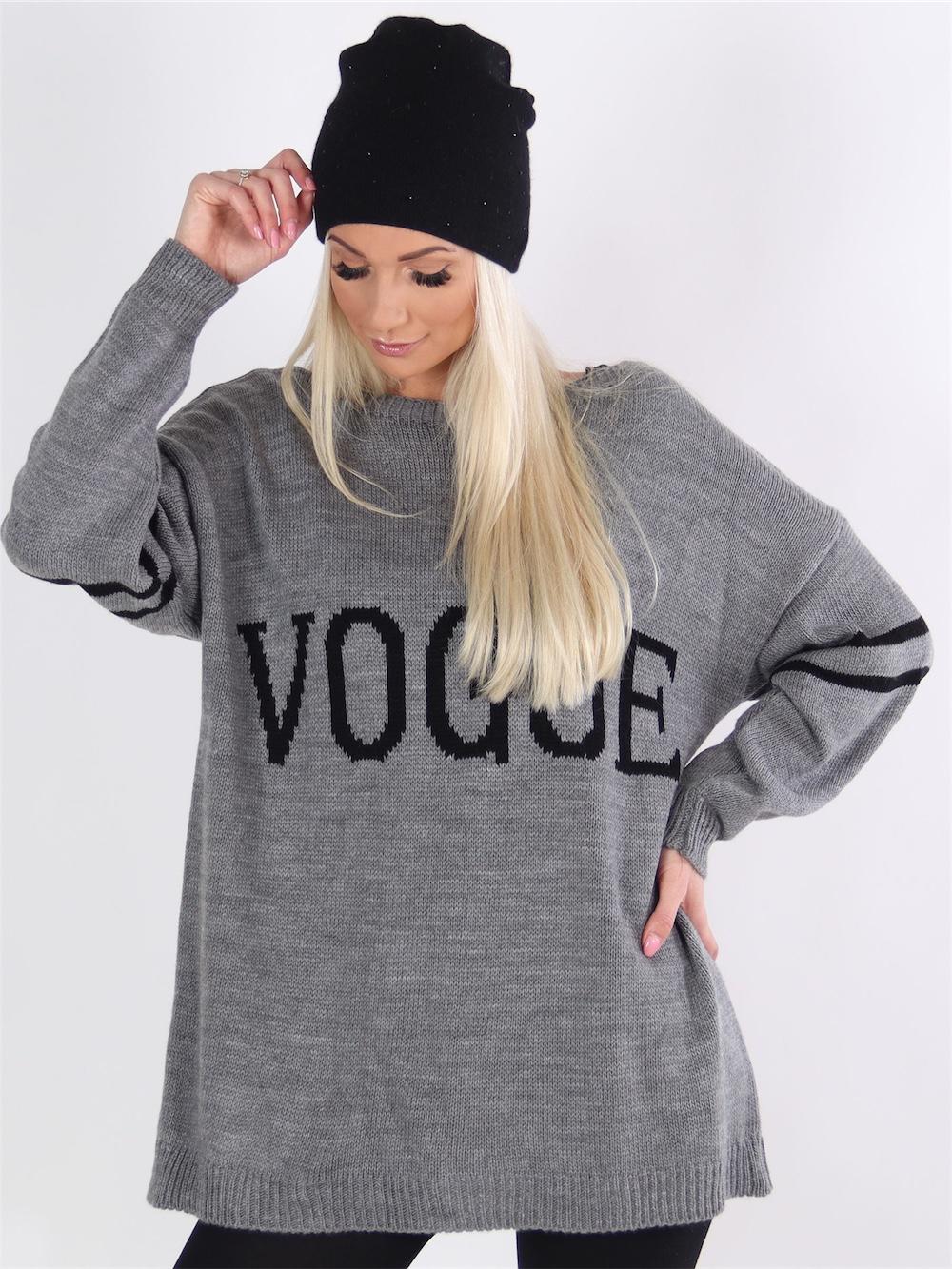 Isobel - Sort striktrøje med hvid skrift og striber